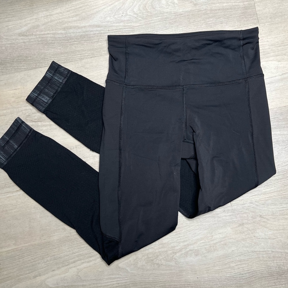Lululemon All You Need Leggings 25” in Scratch Match Black Multi, size 4